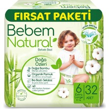 Braventa Collection Bebem Natural 6 Beden Xlarge Fırsat Paketi Bebek Bezi (1 x 32 Adet)