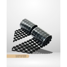 Çankaya Premium Denge Yuvarlak Kesim Para Para, Cırt Bant, Arkası Yapışkanlı Siyah 2 cm Çapında 50 Adet Dişi-Erkek Takım