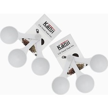 Braventa Collection Kanji 6'lı Beyaz Ölçü Kaşığı Seti (2 x 3’lü Takım) – 30 ml Plastik Gıda Ölçüm Kaşığı – Kahve, Mama,