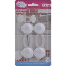 Braventa Collection Miny Baby Unisex Çok Amaçlı Dolap Kilidi (Kısa, 2 Adet)