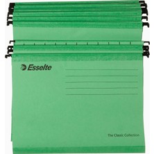 Braventa Collection Esselte Klasik Askılı Dosya, A4, Yeşil, 25'li Paket, Sekmeler Dahil, 90318