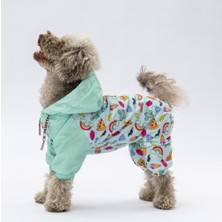 Braventa Collection Pawstar Tokyo Polarlı Su Geçirmez Küçük Irk Köpek Yağmurluk Tulum (L)