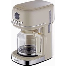 Braventa Collection Berghoff Gem Retro Filtre Kahve Makinesi – 900 W, 1, 5 L Cam Demlik | Vanilya Krem