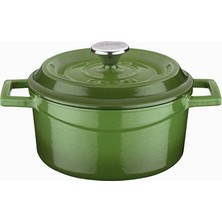 Braventa Collection Döküm Yuvarlak Tencere, Trendy, 16CM, Yeşil