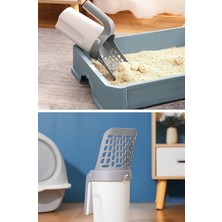 Braventa Collection Elekli Poşet Hazneli Kedi Kum Temizleme Küreği Kaka Poşeti Hediyeli Kum Küreği