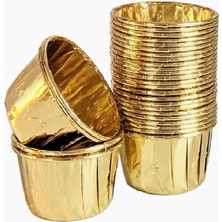 Braventa Collection Trend Hediye Sepeti 25'li Gold Muffin Kek Kalıbı, Kek Kapsülü Cupcake Kalıbı, Airfryer Uyumlu