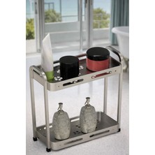 UltraMint Çift Katlı Alüminyum Raf Organizer, Şık ve Pratik Saklama Çözümü