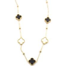 Remstdrk Boncuklu Yonca Kolye - Altın