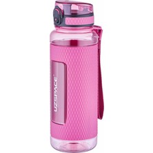 Braventa Collection Uzspace Fiftyfifty 1100ML -Mega Büyük Boy- Su Matarası Silikon Korumalı Kaydırmaz Gövde Pembe