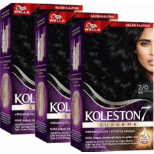 Braventa Collection Koleston Supreme Saç Boyası 2/0 Siyah X3' Li Set