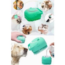 Braventa Collection Şampuan Hazneli Kedi ve Köpek Evcil Hayvan Yıkama Fırçası Silikon