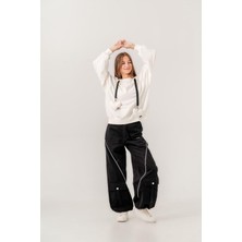 Loco Loco 09-15 Yaş Kalpli Kapşonlu Sweat - Ekru