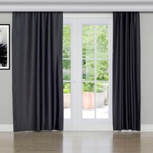 Braventa Collection Gauze Fabric Blackout Antrasit Karartma Özellikli Fon Perde 150 x 260