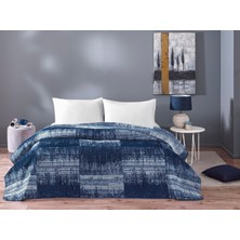 Braventa Collection Ziggy DESENLI%100 Pamuk Pamuk Battaniye, Lacivert, Tek Kişilik