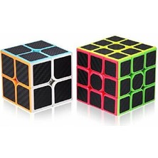 Oktay Sesal 2 Set Professıonal Qy Speed Corbon Fiber Cube Vıp 2li Set 2x2 Zeka Küpü 3x3 Zeka Küpü Rubiks Cube