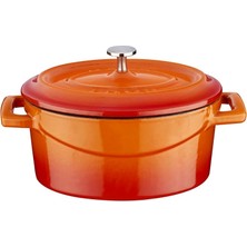 Braventa Collection Metal Oval Mini Tencere, Turuncu