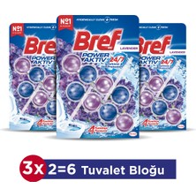 Bref Wc Power Aktiv Duopack Katı Tuvalet Bloğu Lavanta 3'lü
