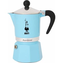 Braventa Collection 5041 Rainbow Espresso Pişirici, Alüminyum, Açık Mavi, 1 Fincan