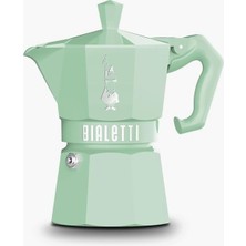 Braventa Collection - Exclusive: 3 Cups Ocak Üstü Espresso Pişirici - 130ML - Yeşil Renk - Alüminyum Gövde - Patentli Gü