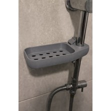 UltraMint Şeffaf Duş Rayi, Duş Borusu Sabunluğu, Banyo Sabunluğu, Duşakabin Rafı, 18MM Çap