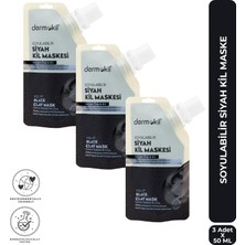 Dermokil Soyulabilir Siyah Kil Maske 50 ml x 3 Adet