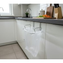 Almital Dolap Kapağına Asılabilen Krom Çöp Poşet Tutucu, Çöp Poşeti Askısı, Organizer M7527