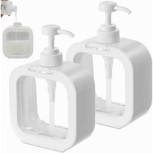 Braventa Collection Plastik Sıvı Sabunluk, Beyaz Renk, 500 ml (2)