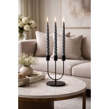 Lethe Studio Design Spiral Mum 3’lü Set (3 adet 20cm) - Dekoratif Italyan Burgulu Şamdan Mumu - Minimalist Ev Dekoru Hediyelik, %100 Soya Mum, (Şamdan dahil değildir)