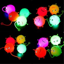 Oktay Sesal LED Işıklı Kirpi Yoyo Yumuşak Stres Oyuncağı Işıklı Kirpi Renkli Pilli LED Işıklı Yılbaşı Hediyeleri Stres Oyuncakları