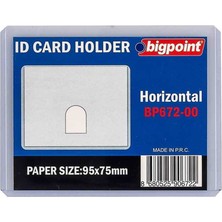 Bigpoint Şeffaf Kart Kabı 95 x 75 mm 10 Adet Setli Ürün PVC Malzemeden Üretilmiştir