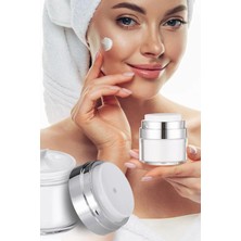 Braventa Collection Doldurulabilir Basmalı Şeffaf Cam Krem Krem Losyon Sıvı Kabı Krem Kremlik Organizer