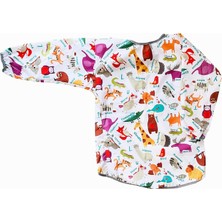 Braventa Collection 7-11 Yaş, Zoo, Sıvı Geçirmez, Makinede Yıkanabilir, Uzun Kollu Çocuk, Aktivite Boyama Önlüğü