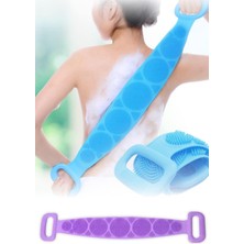 Mucit Home Banyo Sırt Kesesi Çift Taraflı Silikon Duş Lifi Fırçası 70 cm