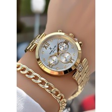 Daniel Klein Özel Kutusunda Çelik Kordon Kadın Kol Saati Gold Renk 2 Yıl Garantili Bileklik Hediyeli