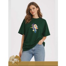 M.Ç Family Store Kadın Oversize Tişört  Özel Tasarım Street Style Trendy Unisex Oversized T-Shirt Unique Designkadın