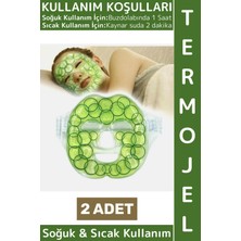 Wintoup Soğuk Sıcak Kompres Termojel Sakinleştiren Ağrı Şişkinlik Azaltan Salatalık Desen Yüz Maskesi 2 Adet
