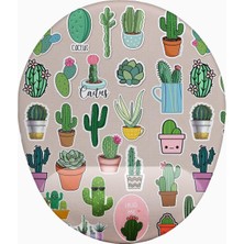 Braventa Collection Kaktüs Desenli Bilek Destekli Mouse Pad