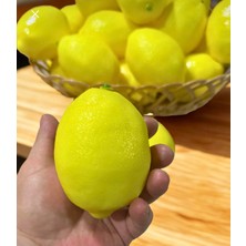 Ahfa Natural Craft Yapay Gerçekçi Limon 3 Adet (10CM) Büyük Boy Dekoratif Yapay Limon