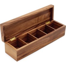 Braventa Collection Ironwood Gourmet 5 Bölmeli, Büyük Çay , Sert Ahşap, 38,7 x 9,5 x 10,2 Cm, L