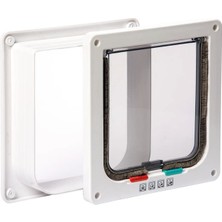 Braventa Collection 4 Yön Kilitli Kedi Kapısı 19,2X20 cm Beyaz