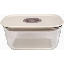 Braventa Collection Clık Dikdörtgen Saklama Kabı 470ML Bej