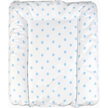Braventa Collection Baby'ness Elyaf Dolgulu Pvc Alt Değiştirme Minderi, Sıvı Geçirmez, Leke Tutmaz, Puantiyeli, Mavi, 50