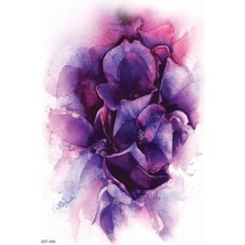 Braventa Collection Mor Çiçek Geçici Dövme,geçici Tattoo,vücut Dövme,kol Bilek Dövme,boyun Dövme,sırt Dövme