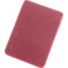 Braventa Collection Elekli Kedi Tuvalet Önü Paspası Kedi Paspası Kırmızı 60X42 cm