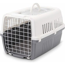 Braventa Collection Köpek Veya Kedi Taşıma Kabı, Çift Girişli, Gri/beyaz, 55X35X34CM