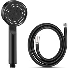 Braventa Collection Nerolıa Turbo Yüksek Basınçlı Siyah Duş Seti/su Tasarruflu Banyo Hortumu ile (Duş Başlığı Şekli Fark