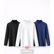 Mini Kanka Çocuk 3’lü Termal Boğazlı Uzun Kollu Tişört – Isı Tutan, Esnek Kumaş, Kışlık Içlik Seti