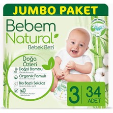 Braventa Collection Bebem Natural Bebek Bezi 3 Beden 34 Adet