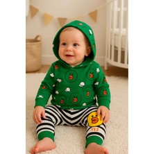 Veralya Civciv Desenli 2'li % 100 Pamuk Erkek Bebek Takımı