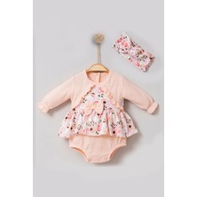 Veralya Bahar Çiçekleri Desenli Bandanalı Kız Bebek Romper